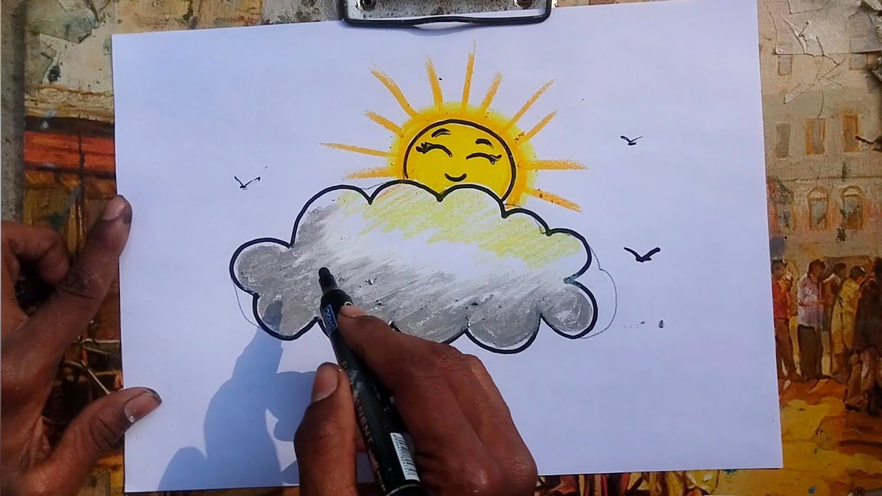 Easy Scenery Drawing for Kids | Simple Nature Drawing Step by Step
