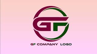 GF company Letter Logo Design in Illustrator cc Tutorial Bangla || Graphic design