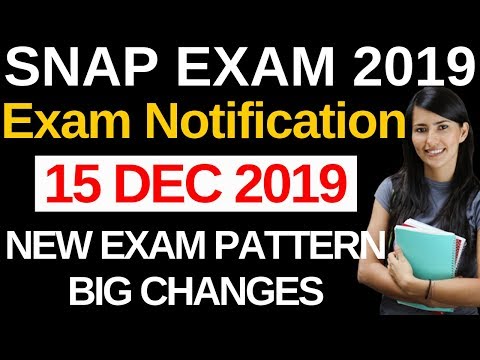 SNAP Exam 2019 Notification [New Exam Pattern, Registration Date, Big Changes]