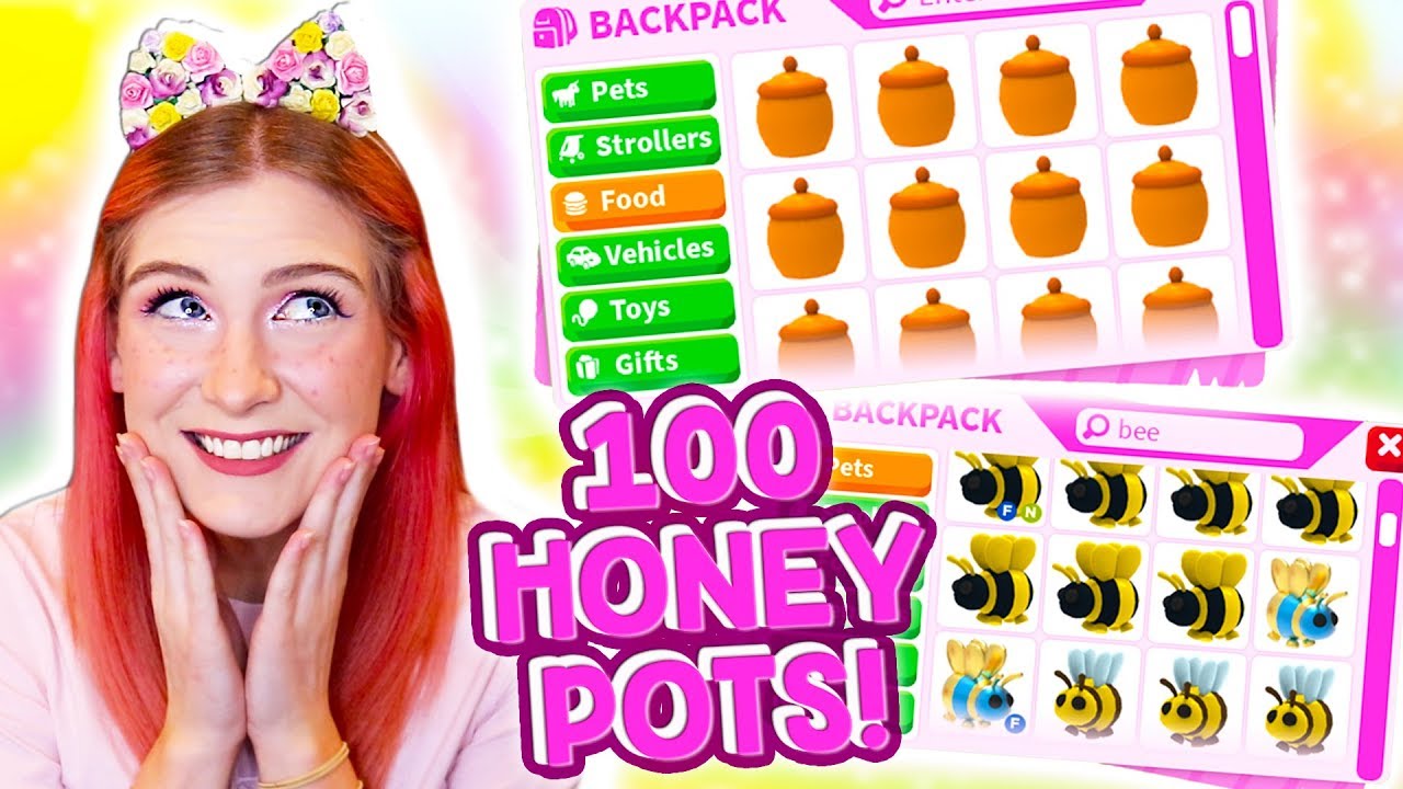 I Opened 100 Honey Pots And Got This In Roblox Adopt Me 20 000 - honey pots roblox