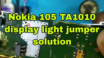 Nokia 105 TA1010 display light jumper solution | nokia 105 ta 1010 display lcd light solution