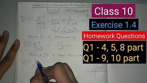 Chapter 1 Exercise 1.4 Q1 (All homework Questions) Real Numbers