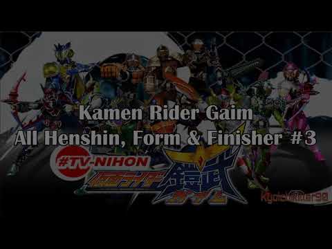 Kamen RIder Gaim All Forms | Henshin & Finisher Part 3