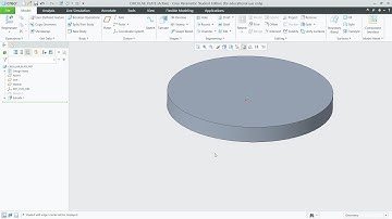 Circular plate modelling in CREO for beginners.