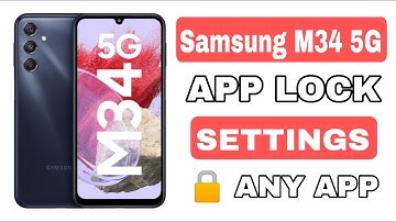 Samsung M34 App lock Settings | How to lock apps in Samsung M34 5G |