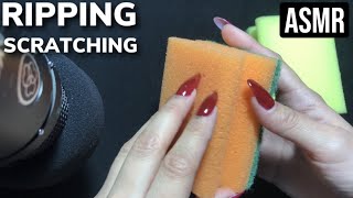 Scratching and ripping 2 kitchen sponges - ASMR screenshot 3