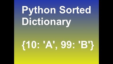 How to Sort a Dictionary by Keys in Python #python #datastructures