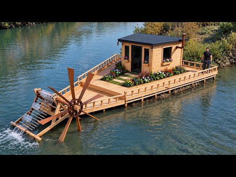 I Built a Luxury Shelter Equipped With a Water-Powered Fishing System.