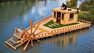 I Built a Luxury Shelter Equipped With a Water-Powered Fishing System.