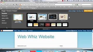 Blogger Tutorial 5- Changing your template..mp4