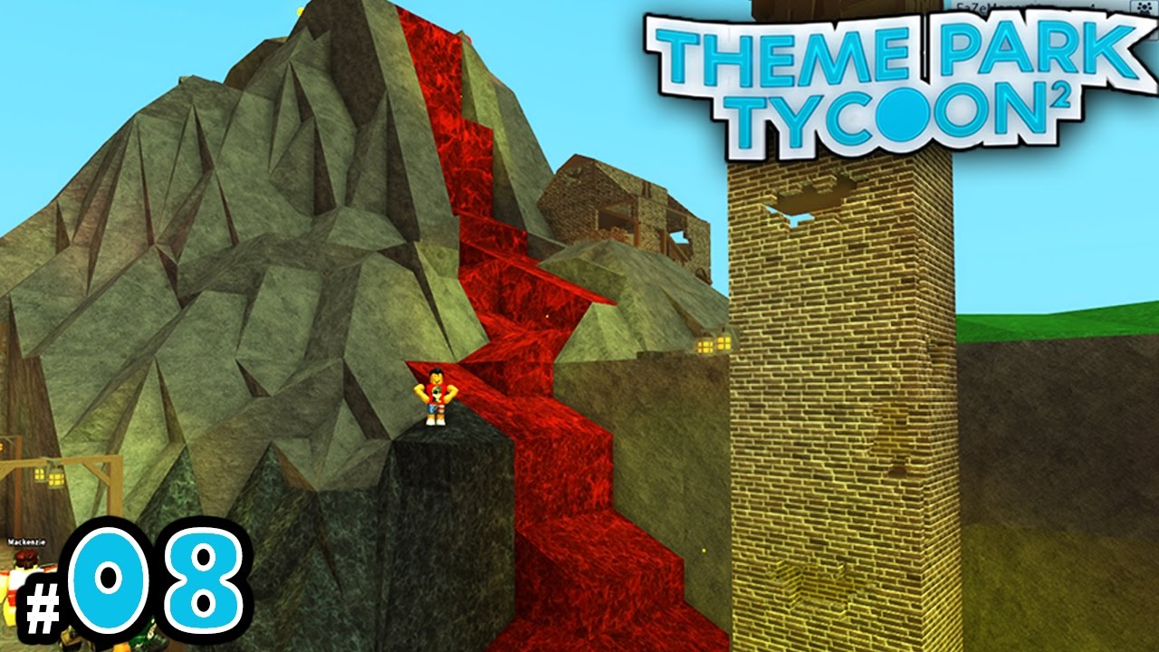 New Theme Park Tycoon Ep 8 Realistic Looking Lava Roblox Youtube - roblox theme park tycoon 2 bridge tutorial