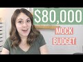 $80,000 Annual Income Budget