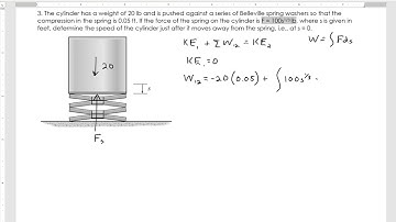 Dynamics Work Energy Example 3