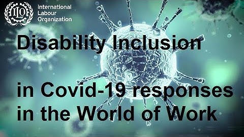 Webinar: Disability Inclusion in COVID-19 responses in the World of Work