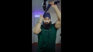 How I Tie My Turban For Gym! #Shorts screenshot 2