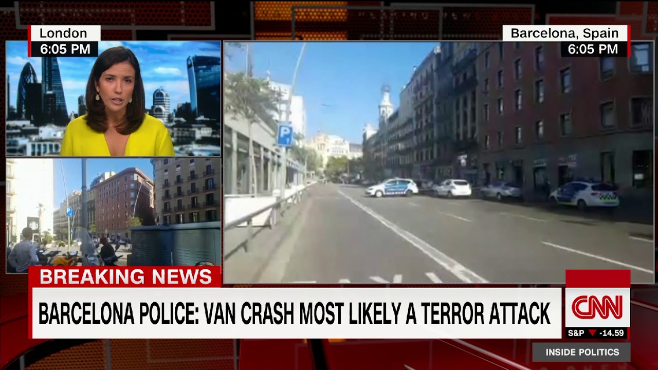 Van Crash Barcelona Spain A Van Has Crashed Into A Crowd In Barcelona
