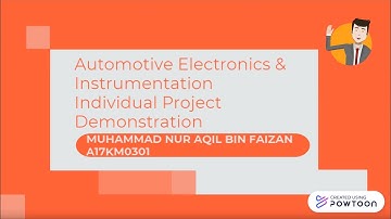 Vehicles Electronic and Instrumentation Individual Project - Analyzation of Ultrasonic Sensor
