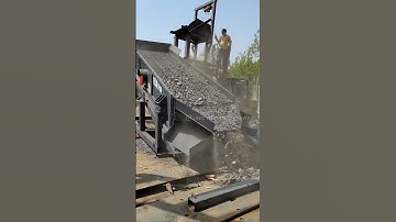 The vibrating screen machine for separating stone resting site #vibrating #screen #stone #jycrusher
