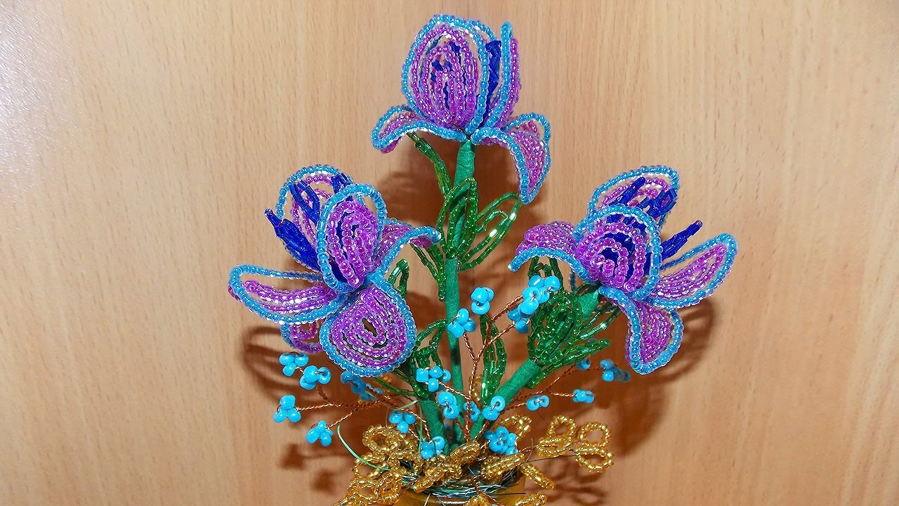 Схемы и пошаговый фото урок плетения лаванды из бисера Схемы и пошаговый фото урок плетения лаванды из бисера