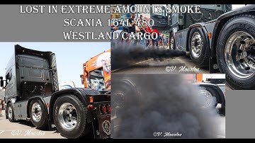 LOST in The SMOKE |-| SCANIA 164L 480 WESTLAND CARGO V8 LOUD Pipe SOUND |-| EXTREME AMOUNTS OF SMOKE