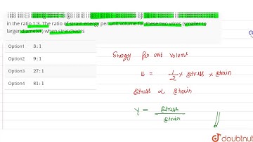 Two wires having same length and material are stretched by same force.