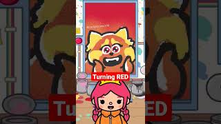 TURNING RED in TOCA BOCA #tocaboca #tocabocashorts #tocalifeworld