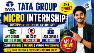 Tata Micro Internship 2026 | எந்த Degree-யும் Apply செய்யலாம் | இலவச Certificate | வேலை வாய்ப்பு?
