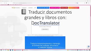 📖 Como traducir documentos grantes y libros con: DocTranslator.