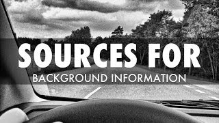 Sources for Background Information
