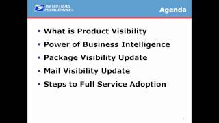 USPS Future Plans with Data Network Optimization - (04/26/12)