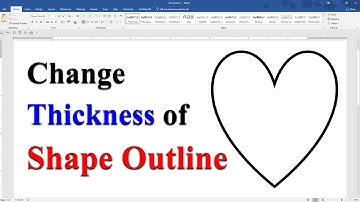 How to Change Thickness of Shape Outline in Word