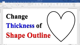 How to Change Thickness of Shape Outline in Word