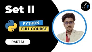 Set in Python | Set Methods in Python | Python for beginners | Full Python Tutorial Part 12 in Hindi