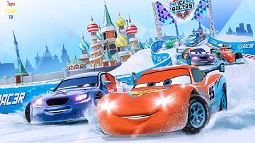 Cars daredevil garage ice racers trailer