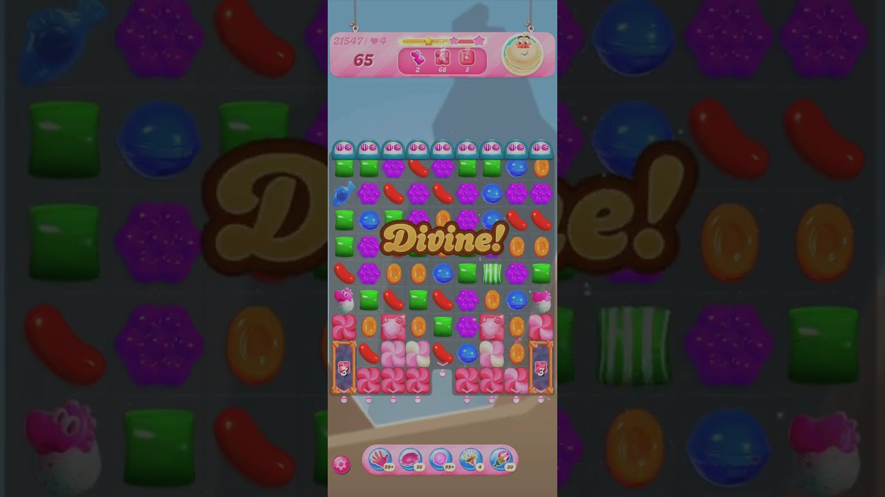 Candy Crush Level 21547 with boosters 