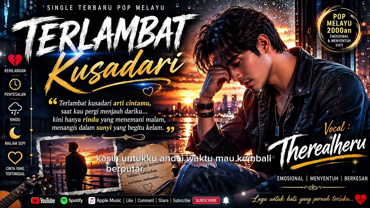 Terlambat Kusadari | Lagu Galau Pop Melayu Paling Menyentuh | Therealheru