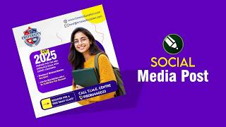CorelDRAW Social Media Post Design Tutorial | Education Coaching Ad Design 2025 | CAT Poster Design