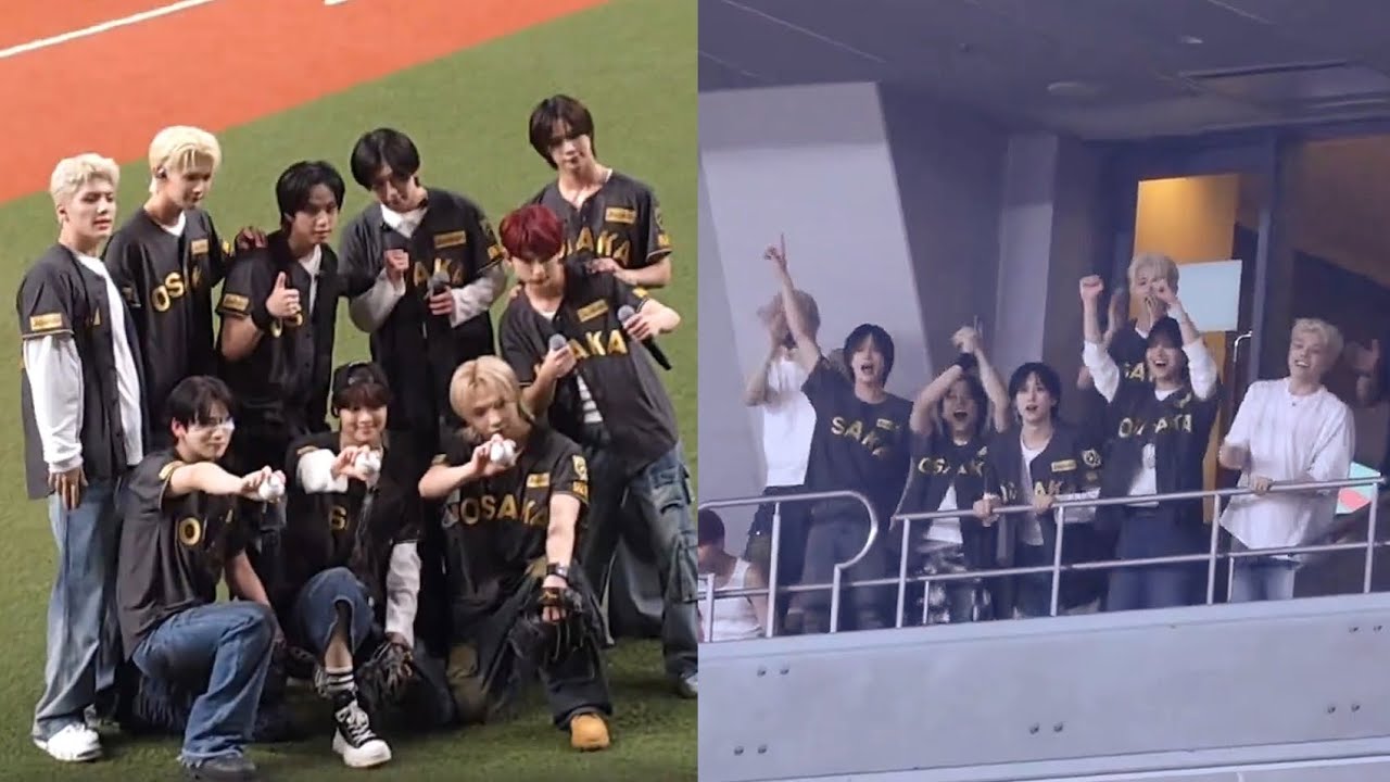 &Team First Pitch Ceremony ファーストピッチ at "TIGERS B-LUCK DYNAMITE SERIES" Baseball game