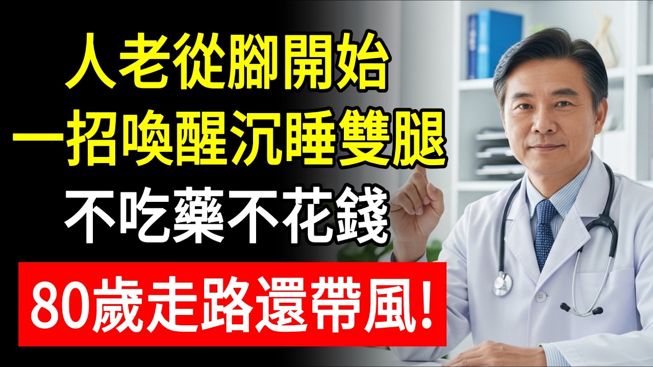 人老從腳開始，一招喚醒沉睡雙腿，不吃藥不花錢，80歲走路還帶風！