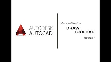 #KarkaKasadara #AutoCAD #TamilTutorial AutoCAD series | Video – 06 | How to get Draw toolbar