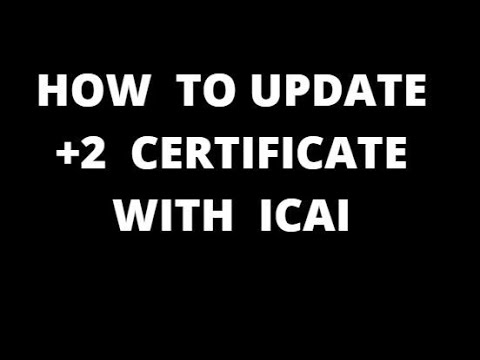 How to update plus two Certificate in SSP Portal ICAI, Ca foundation,CA inter