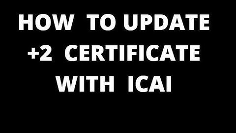 How to update plus two Certificate in SSP Portal ICAI, Ca foundation,CA inter