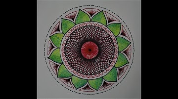 How to Draw Mandala with Spirograph || Spiral Ruler / Design Ruler Art
