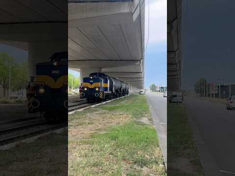RXP 9002 rangeert met 3 GATX ketels in de Amsterdamse Westhavens! #gatx #rxp #trein #zug #v60 #short