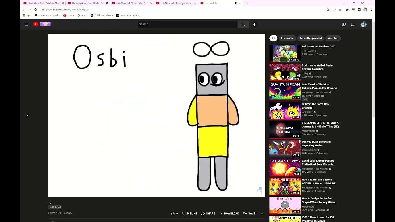 Evolution of the OsbiN intro (badly recorded video) - YouTube