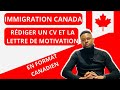 Comment rdiger un cv et la lettre de motivation en format canadien   procdure de a  z