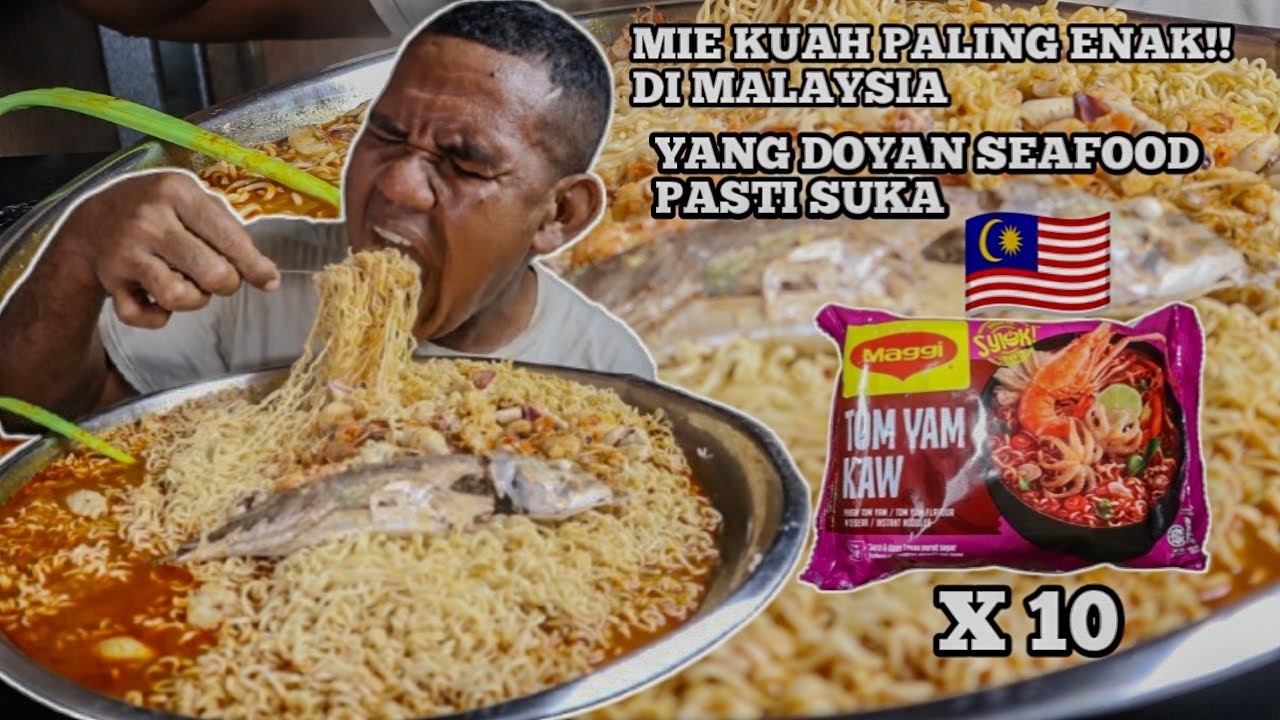 Porsi kenyang 2 hari!! Mukbang Meggy tomyam 10 bungkus #mukbang #cooking #kuliner #food