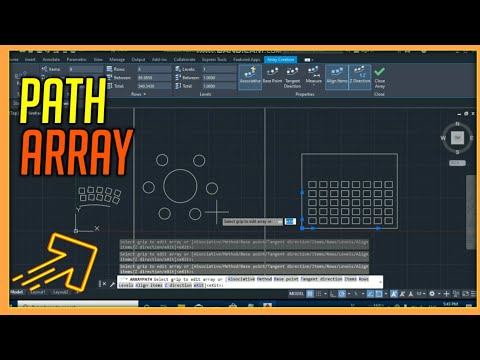 how to use path array in AutoCAD 2d | how to use array in AutoCAD