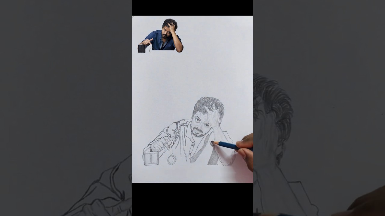 Thalapathy Master Vijay Drawing 