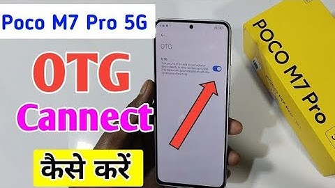 poco m7 pro 5g mobile me  OTG connect kaise kare /How to enable OTG in poco mobile me